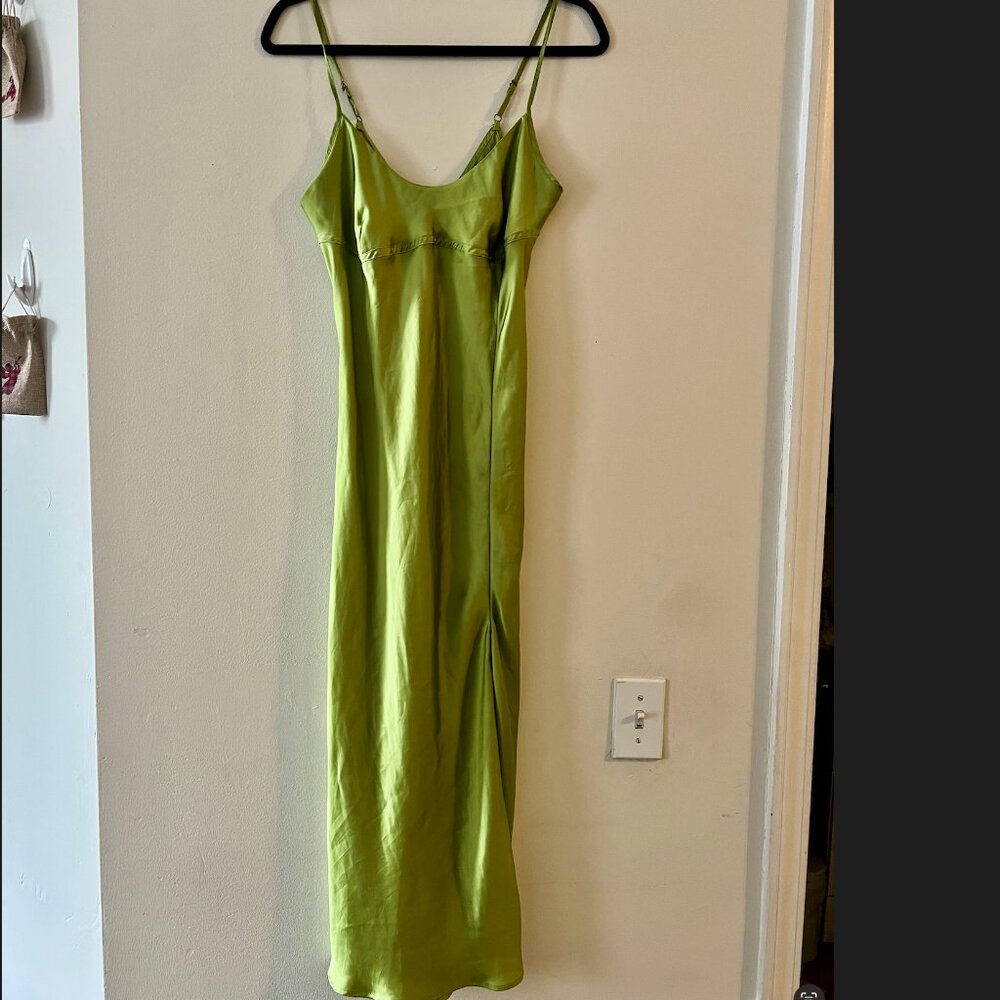 Free People green slip dress (medium)